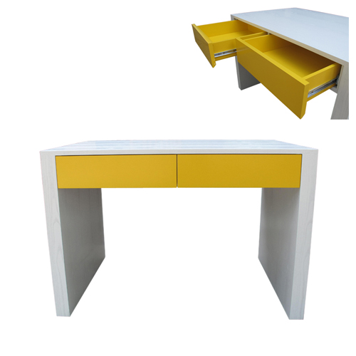 테이블-371 / 서랍테이블  옐로우 카페/업소용 디자인 책상
