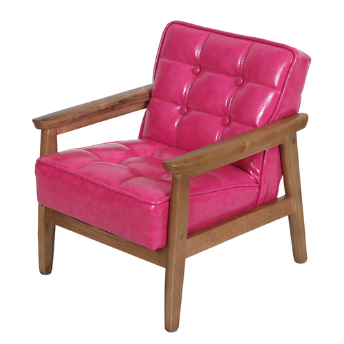 키즈체어-012 / 베이비단추1인 카페/업소용 라운지 유아용 휴게소 체어 의자